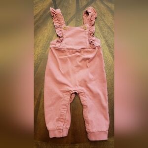 Carters Rose/Pink Ruffled Kids/Infants Overalls Size 9 Months